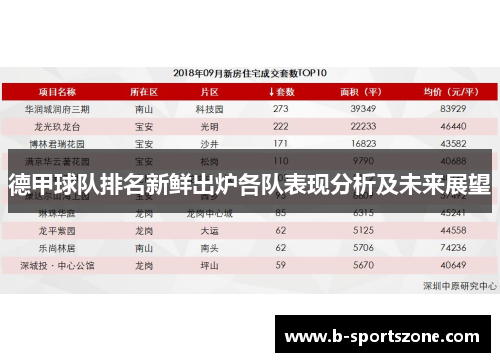 德甲球队排名新鲜出炉各队表现分析及未来展望